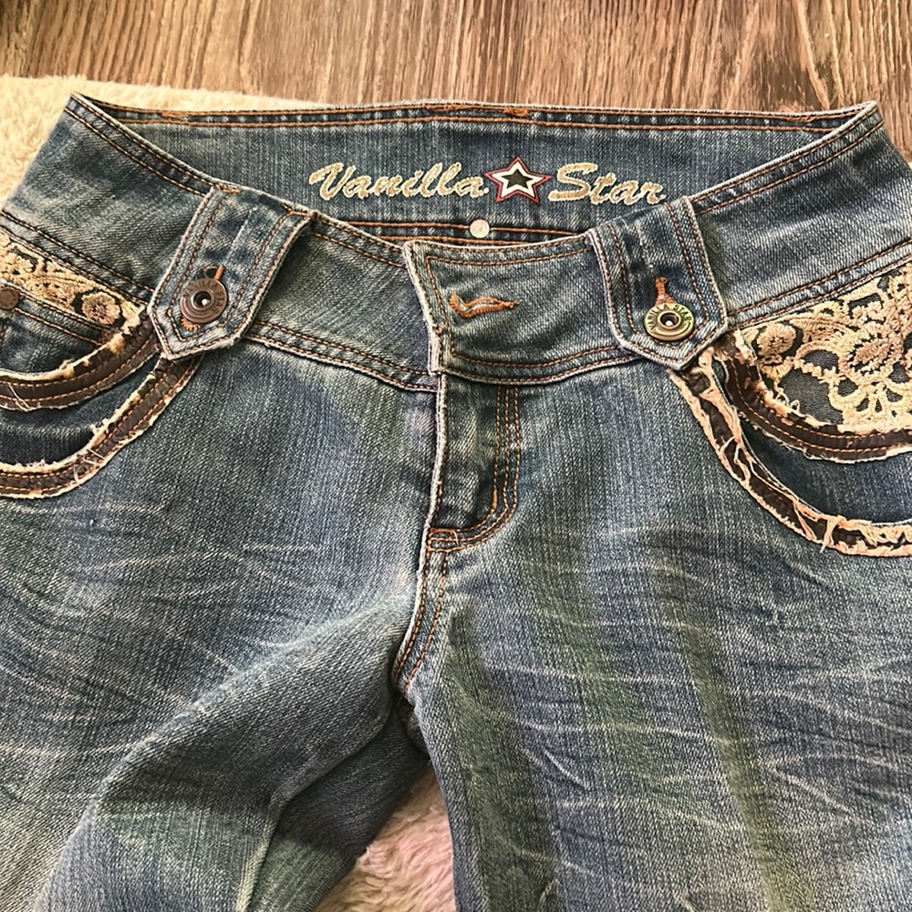 Women Jeans with Lace pockets